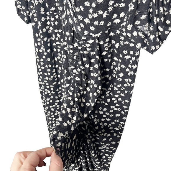 Rebecca Taylor Floral Fizz Ruched Midi Dress Sz M - Picture 5 of 9